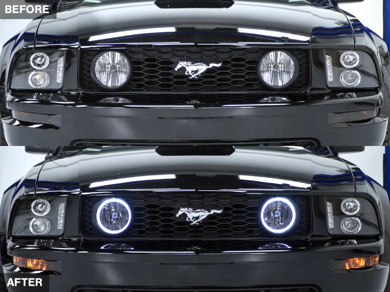 Raxiom 05-12 Ford Mustang GT LED Halo Fog Lights (Smoked) - Image 11
