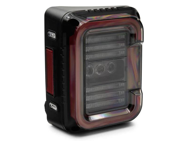 Raxiom 07-18 Jeep Wrangler JK Axial Series LED Halo Tail Lights- Black Housing (Dark Smoked Lens) - Image 10