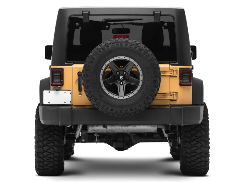 Raxiom 07-18 Jeep Wrangler JK Axial Series LED Halo Tail Lights- Black Housing (Dark Smoked Lens) - Image 4