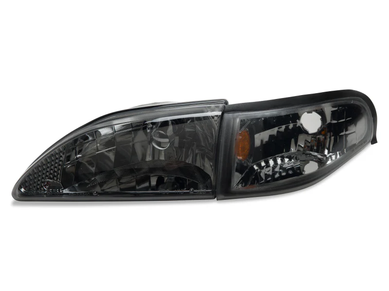 Raxiom 94-98 Mustang Axial Series Cobra Style Headlights- Black Housing (Clear Lens) - Image 5