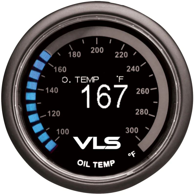 Revel VLS 52mm 100-300 Deg F Digital OLED Oil Temperature Gauge - Image 2