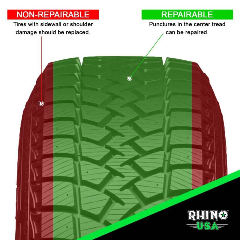 Rhino USA 14-Piece Compact Tire Repair Plug Kit - Image 3