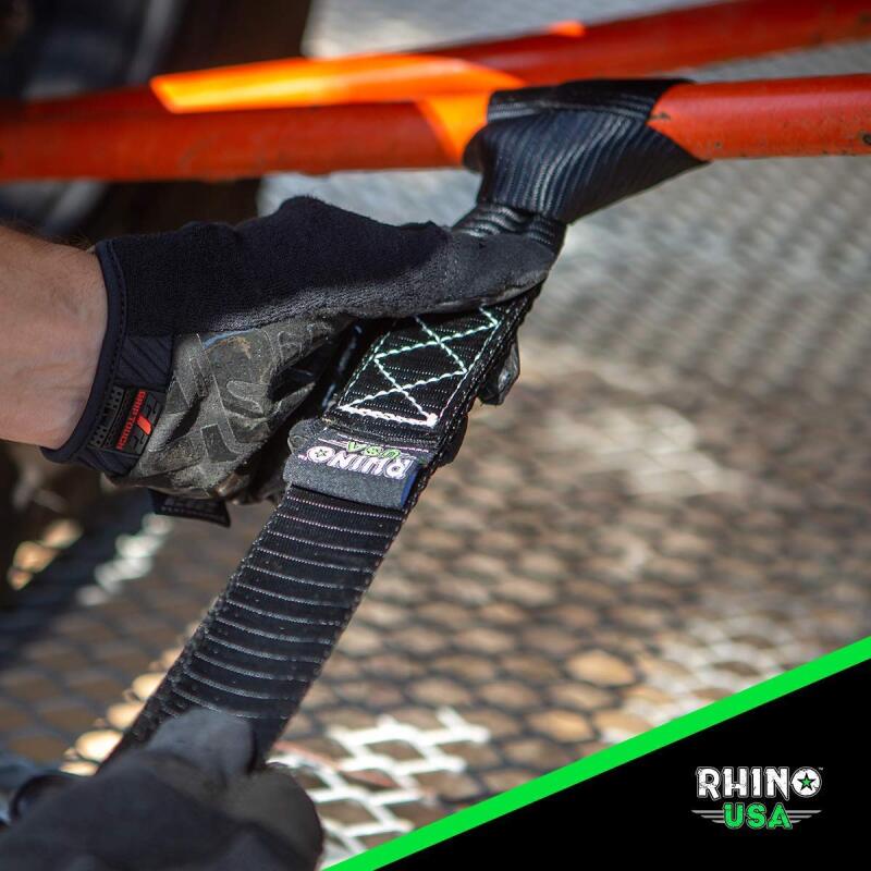 Rhino USA Heavy Duty Ratchet Tie-Down 4-Pack (Green) 1.6In X 8Ft - Image 2