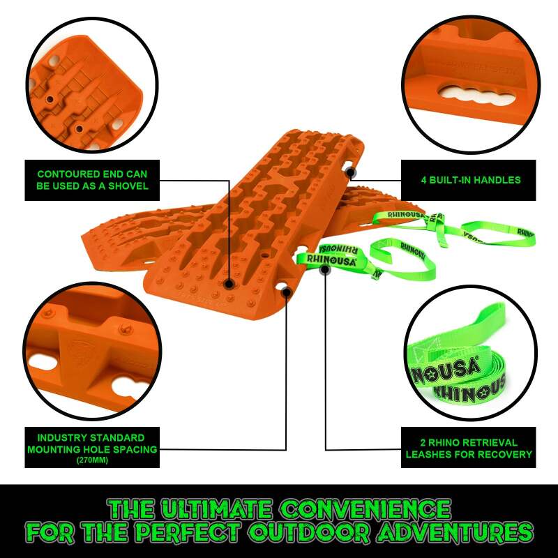 Rhino USA Recovery Traction Boards - Orange (Pair) - Image 6