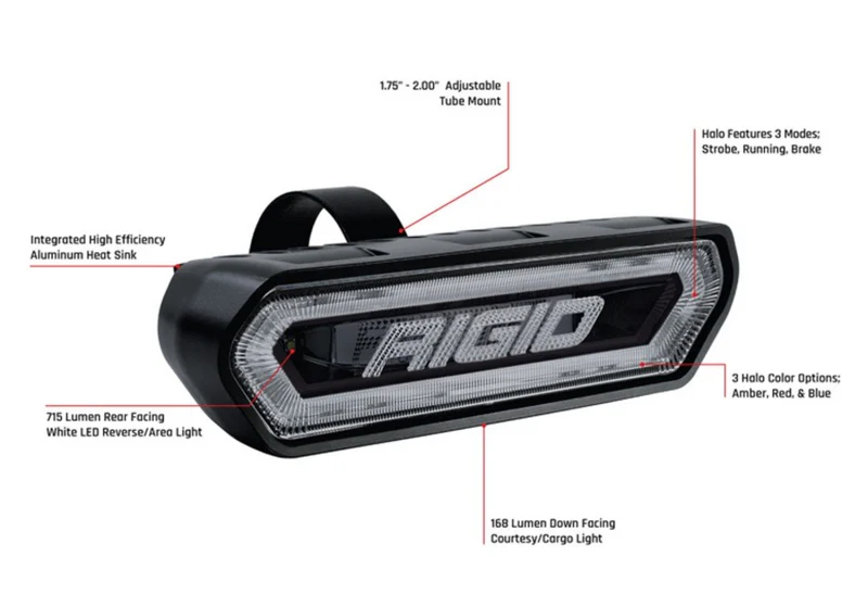 Rigid Industries Chase Tail Light Kit w/ Mounting Bracket - Blue - Image 5