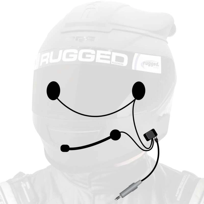 Rugged Radios Wired Offroad and STX Stereo - Helmet Kit w/Alpha Audio Speakers and Mic