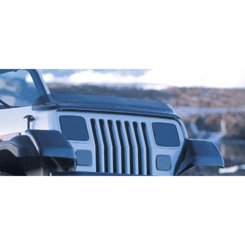 Rugged Ridge Bug Deflector Smoke 87-06 Jeep Wrangler - Image 2