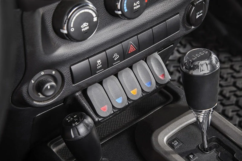 Rugged Ridge Lower Console Switch Panel 11-18 Jeep Wrangler JK/JKU - Image 4