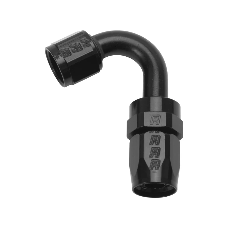 Russell Performance -6 AN Black 120 Degree Full Flow Swivel Hose End - Image 2