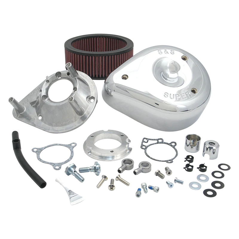 S&S Cycle 08-17 Tri-Glide/CVO Stock-Bore Throttle By Wire Models Teardrop Air Cleaner Kit - Chrome