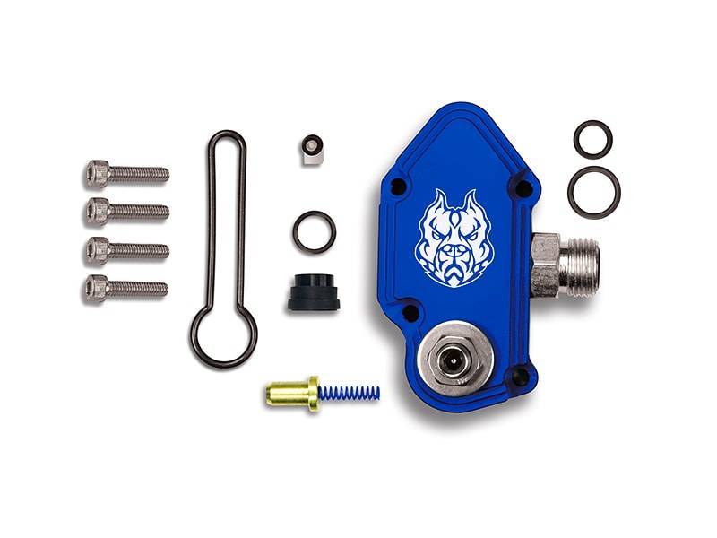 Sinister Diesel 03-07 Ford Powerstroke 6.0L Blue Spring Kit with Adjustable Billet Spring Housing - Image 2