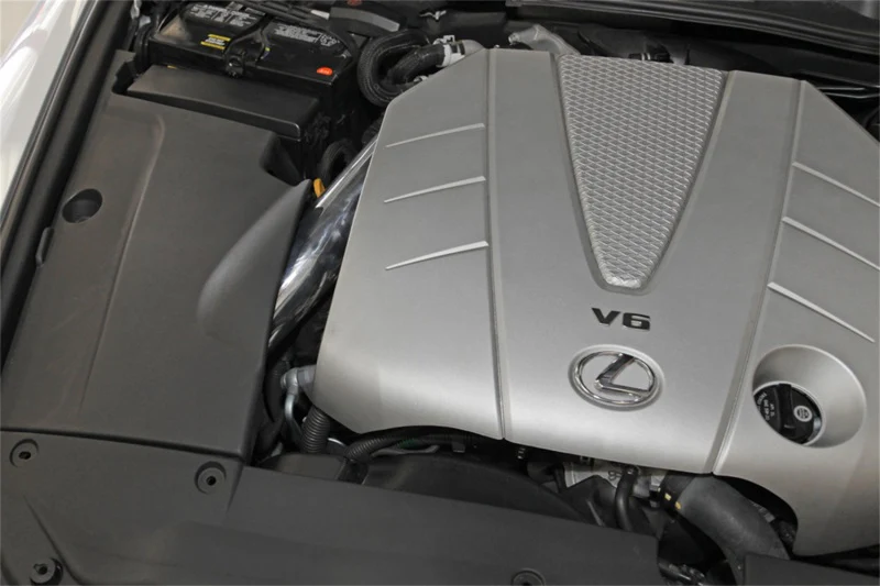 Spectre 06-12 Lexus IS250/IS350 V6-2.5/3.5L F/I Air Intake Kit - Polished w/Red Filter - Image 3