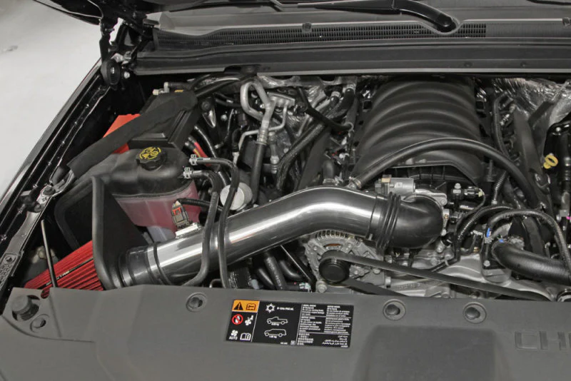 Spectre 14-15 GM Silverado/Sierra V8-5.3L F/I Air Intake Kit - Polished w/Red Filter - Image 4