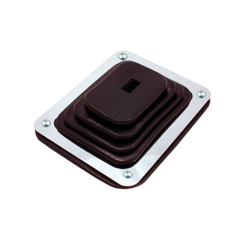 Spectre Shift Boot (Small) - Black Rubber w/Chrome Plated Steel Installation Ring - Image 2