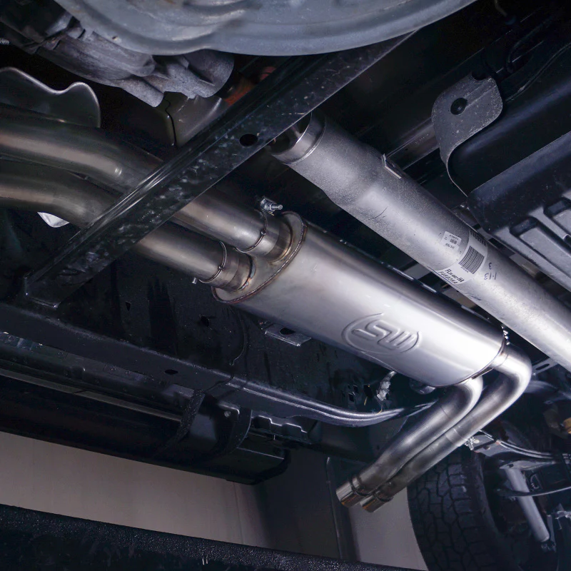Stainless Works 2015-18 F-150 Exhaust X-Pipe Resonator Muffler Exits In Front Of Passenger Rear Tire - Image 5