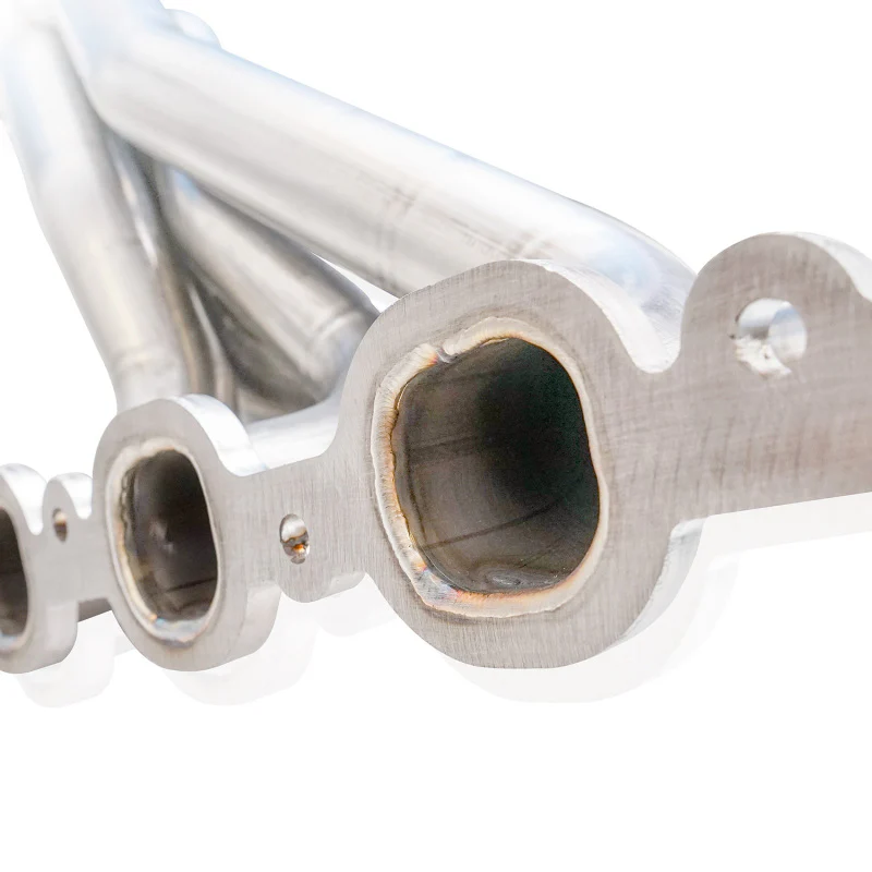 Stainless Works 2019+ Chevrolet Silverado 5.3/6.2 Catted Headers 1-7/8in Primaries 3in Leads X-Pipe - Image 6
