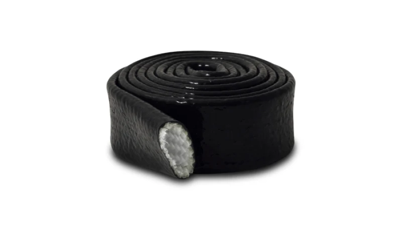 Vibrant 1/2in O.D. Heat Protect Flexible Sleeving (5 foot length) Black