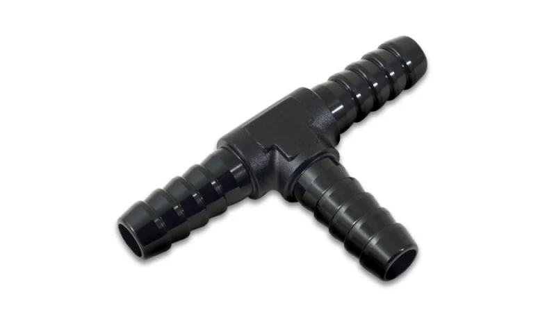 Vibrant 1/4in Barbed Tee Adapter- Black Anodized - Image 2