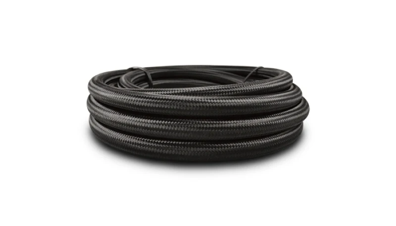 Vibrant -16 AN Black Nylon Braided Flex Hose w/ PTFE Liner (20 Foot Roll)