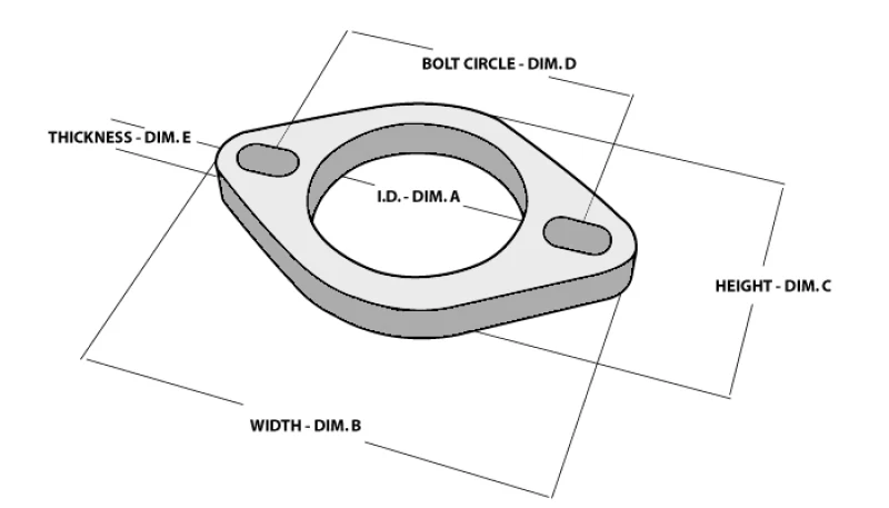Vibrant 2-Bolt T304 SS Exhaust Flange (4in I.D.) - Image 3