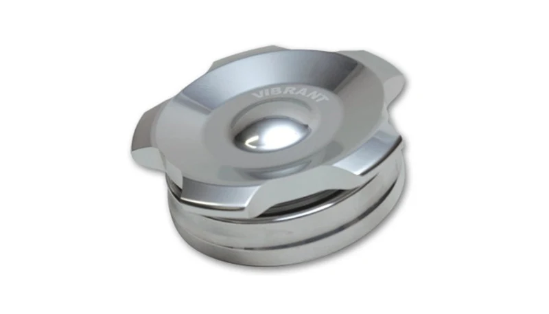 Vibrant 2in OD Aluminum Weld Bungs w/ Polished Aluminum Threaded Cap (incl. O-Ring) - Image 2