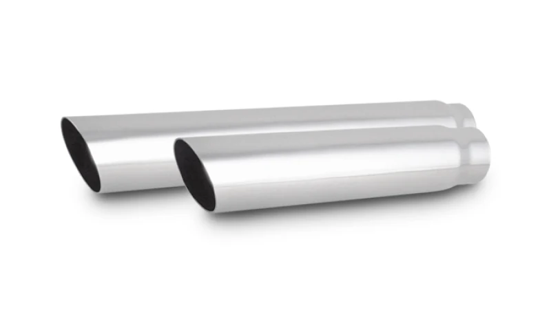 Vibrant 3in Round SS Truck/SUV Exhaust Tip (Single Wall Angle Cut) - 2.25in inlet 11in long - Image 2