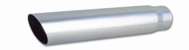 Vibrant 3in Round SS Truck/SUV Exhaust Tip (Single Wall Angle Cut) - 2.5in inlet 18in long - Image 3