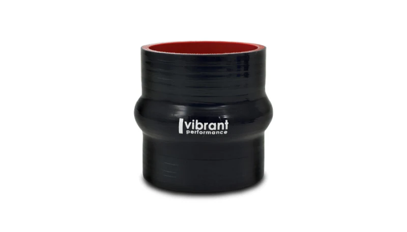 Vibrant 4 Ply Reinforced Silicone Hump Hose Connector - 3.25in I.D. x 3in long (BLACK)