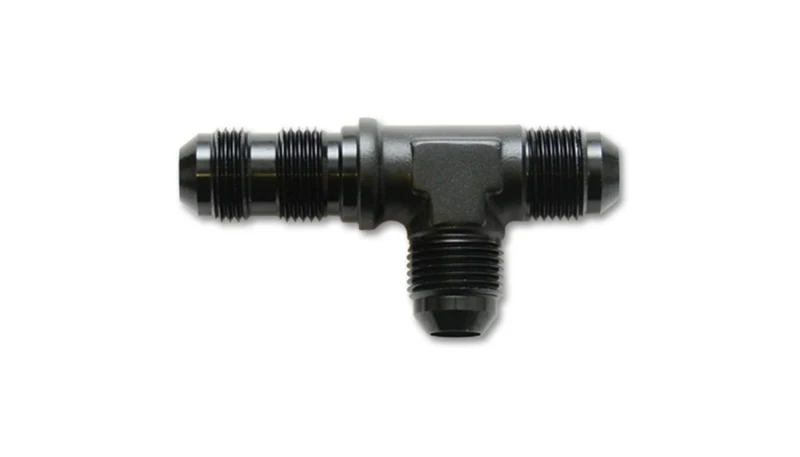 Vibrant -4AN Bulkhead Adapter Tee on Run Fittings - Anodized Black Only - Image 5