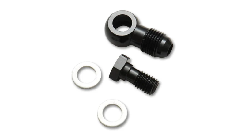 Vibrant -4AN Male Banjo Fitting 10mm x 1.0 Metric Aluminum + 2 Washers - Image 2