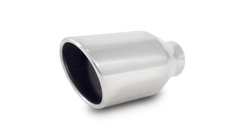 Vibrant 4in Round SS Exhaust Tip (Double Wall Resonated Angle Cut Rolled Edge) - Image 4