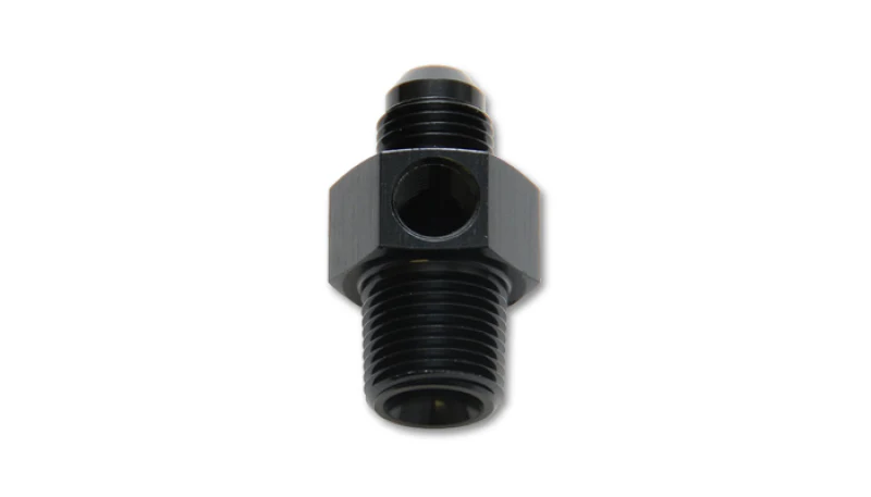 Vibrant -8AN Male to 1/4in NPT Male Union Adapter Fitting w/ 1/8in NPT Port - Image 3