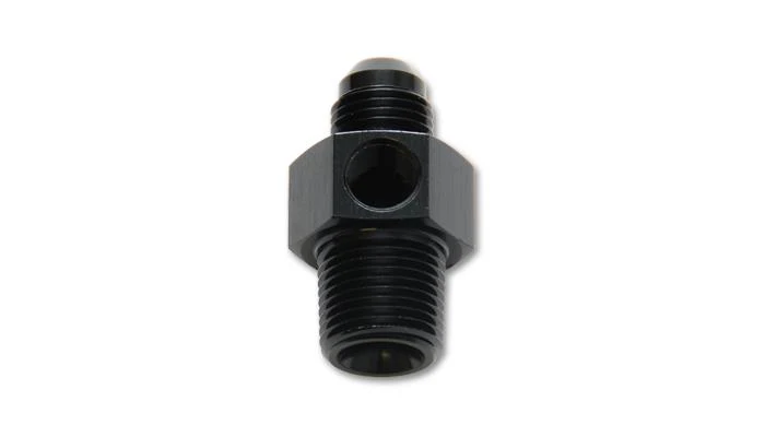 Vibrant -8AN Male to 1/4in NPT Male Union Adapter Fitting w/ 1/8in NPT Port - Image 4