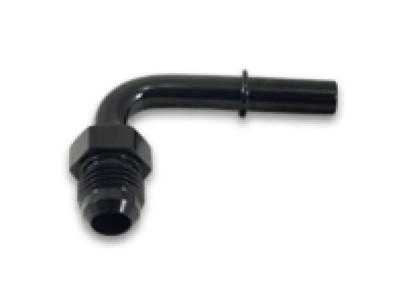 Vibrant 90 Degree Aluminum AN to Male Quick Connect Fitting -8AN - 0.375in Barb Size - Image 3