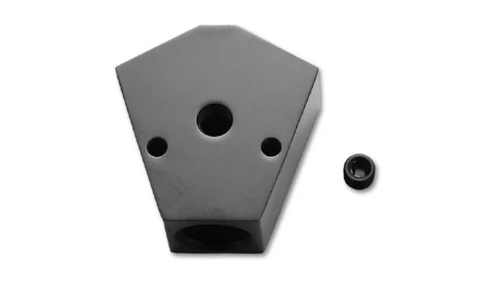Vibrant Billet Aluminum Y-Block Fitting with 1/8in NPT Port - 1/2in NPT x 3/8in NPT x 3/8in NPT - Image 2