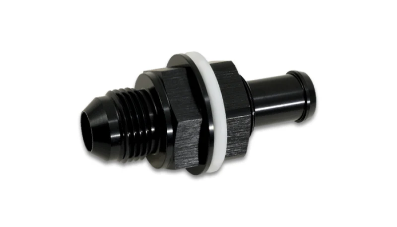 Vibrant Bulkhead Fuel Cell Adapter -6AN Male Flare x 3/8in Barb - Image 2