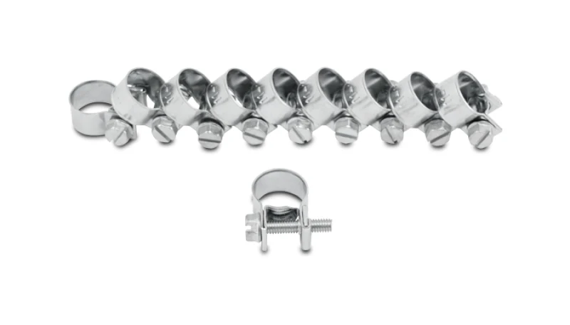 Vibrant Inj Style Mini Hose Clamps 15-17mm clamping range Pack of 10 Zinc Plated Mild Steel - Image 3