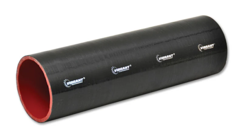 Vibrant Silicone Straight Hose Coupler 1.625in ID x 12.00in Long - Gloss Black - Image 2