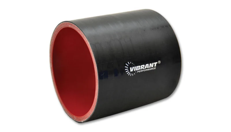 Vibrant Silicone Straight Hose Coupler 3.125in ID x 3.00in Long - Gloss Black - Image 2