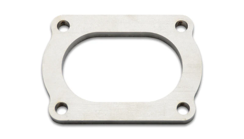 Vibrant T304 SS 4 Bolt Flange for 3in O.D. Oval tubing - Image 2