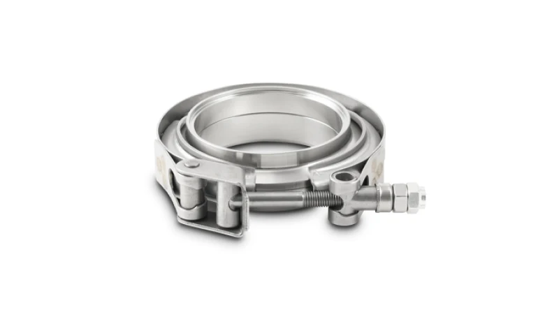 Vibrant T304 SS V-Band Flange Assembly for 4in O.D. Tubing incl 2 V-Band flanges & 1 V-Band Clamp
