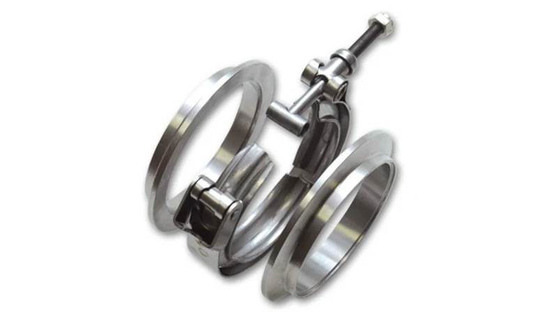 Vibrant T304 SS V-Band Flange Assembly for 4in O.D. Tubing incl 2 V-Band flanges & 1 V-Band Clamp - Image 3