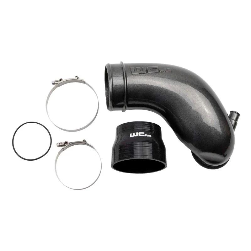 Wehrli 06-10 Chevrolet 6.6L LBZ/LMM Duramax 3.5in Intake Horn - Gloss Black - Image 3