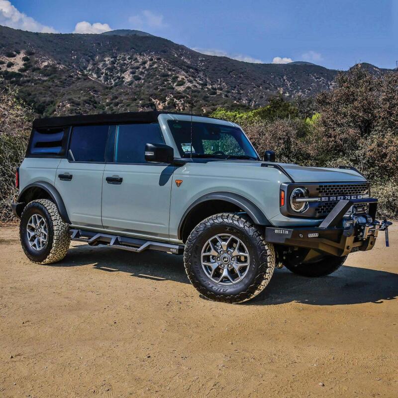 Westin/HDX 2021+ Ford Bronco Drop Nerf Step Bars - Textured Black - Image 2
